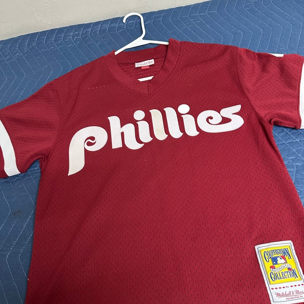 Mitchell & Ness Red Phillies Jersey